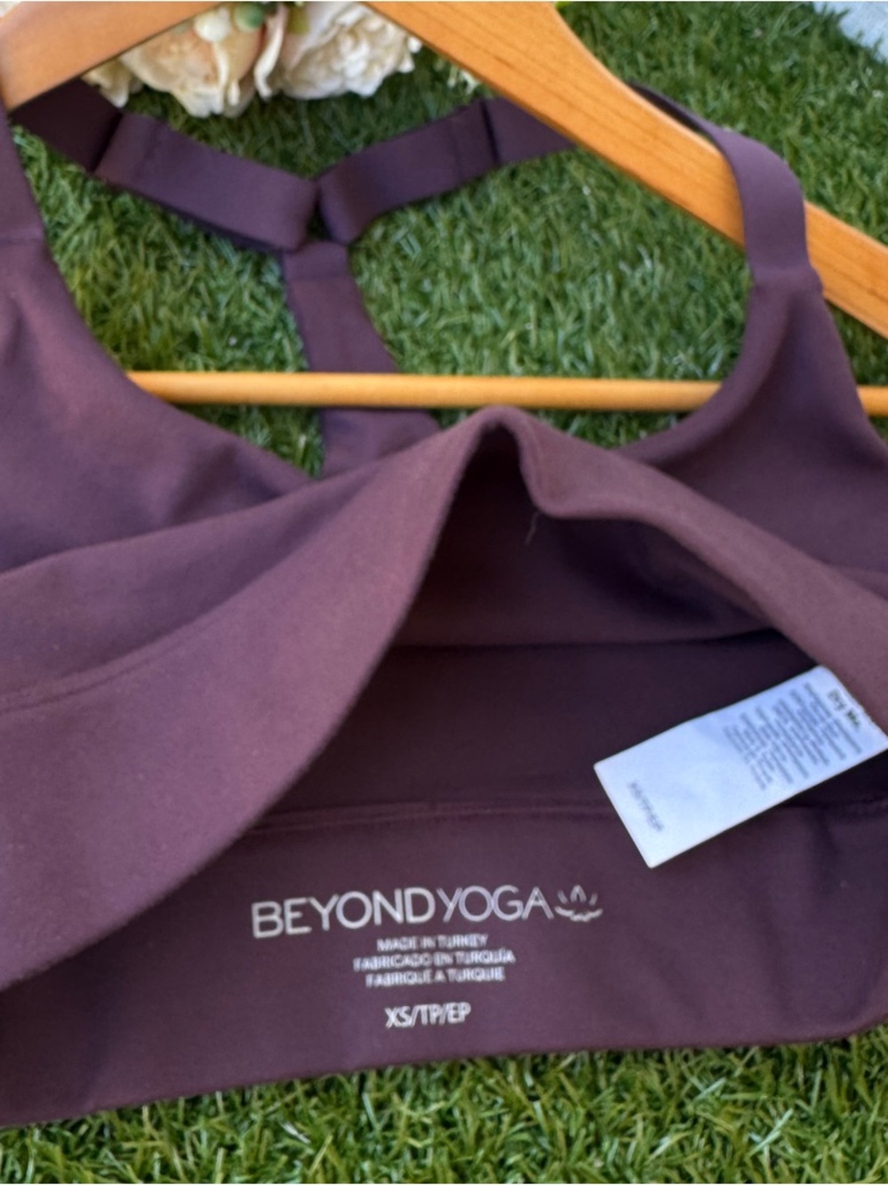 Beyond Yoga Women's Powerbeyond Strive Long Line Bra in Rich Plum size XS women - Picture 9 of 11